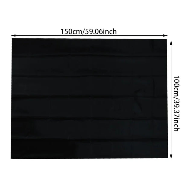 Removable 100% Light Blocking Darkest Window Cloth DIY Total Blackout Glass Privacy Darkening Window Tint Black Window Sticker