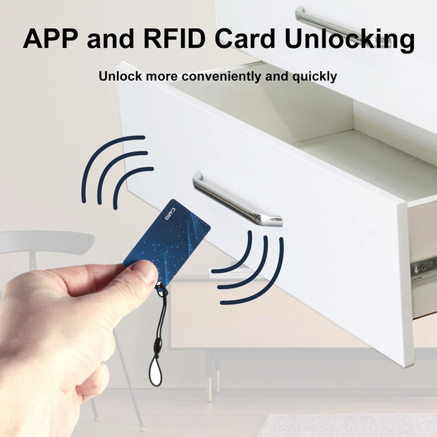 RFID Electronic Cabinet Lock Smart NFC Drawer Locks Wiredless Hidden Card Lock for Wooden Cabinet Cupboard Drawer Furniture