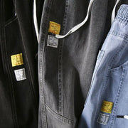 Jeans For Man Clothes Straight Baggy Wide Leg Casual Oversize Pants Vintage Korean Streetwear Tapered Embroidered Trousers