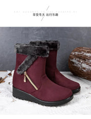 Winter Women Boots Fashion High-top Cotton Shoe Non Slip Wedges Platform Booties Mid-calf Snow Boots Warm Winter Boots for Women