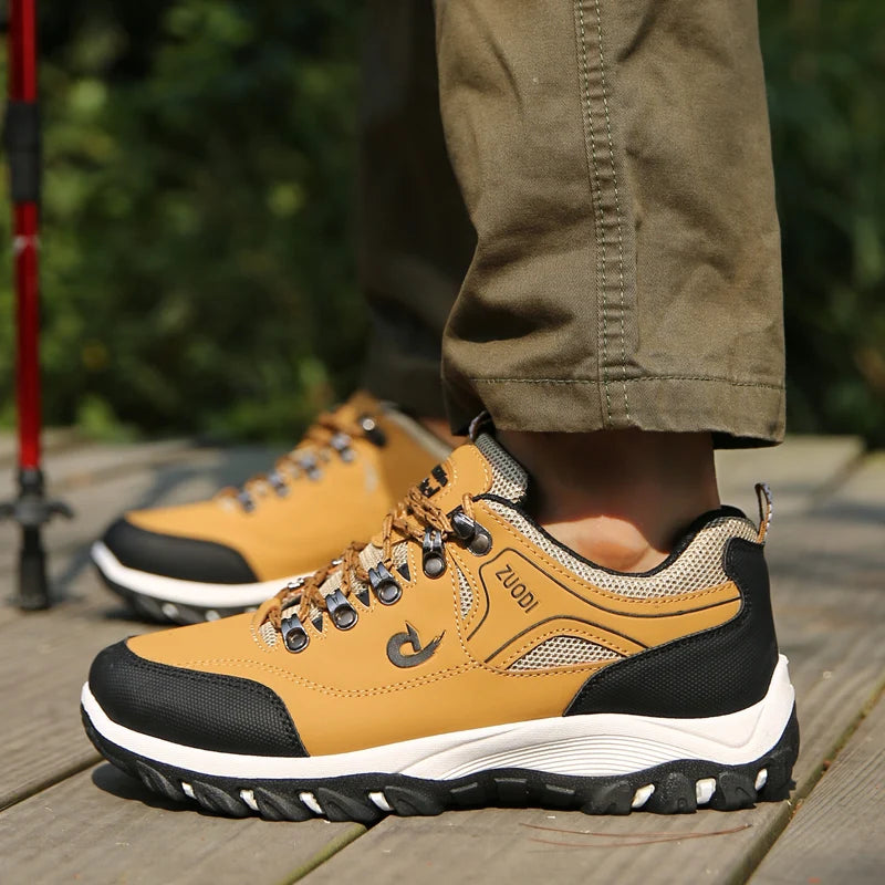 Men's Leather Casual Sneakers – Lightweight for All Seasons