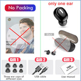 Comparison of wireless earbud packaging with and without accessories on a blue background.