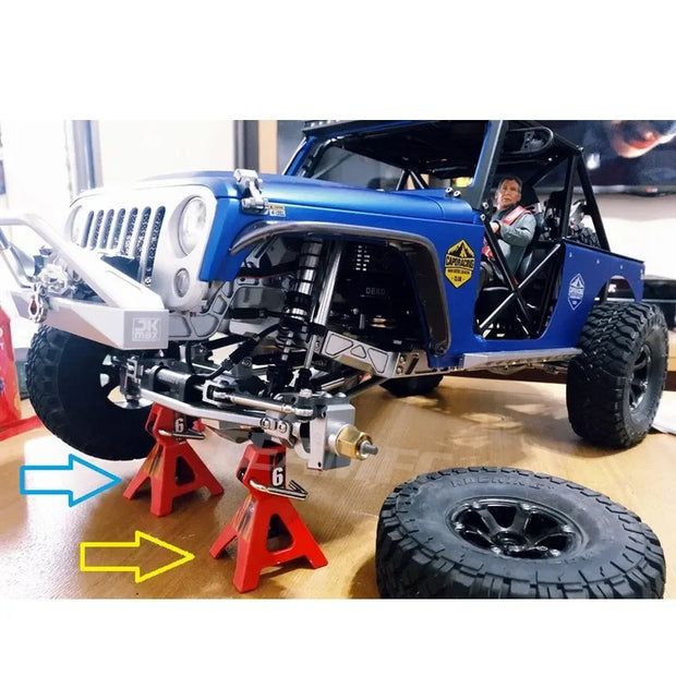 Floor Simulation Jack Stands Lift Pair Rack for Remote Toy Car Tire Change Lifting Support Stand Only
