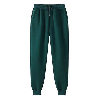 Mens fleece lined jogger sweatpants – full-length front view