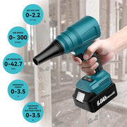 Cordless Electric Air Blower Turbo Jet Rechargeable Handheld Garden Leaf Blower Dust Blowing Tool For Makita 18V Battery