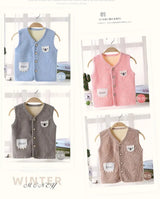 Kids Velvet-Lined Waistcoat Vest, Warm for Boys and Girls