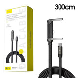 240W Fast Charging Cable with Foldable Phone Holder, USB-C