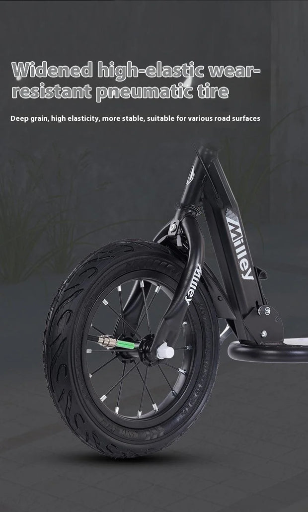 Adult Handbrake Scooter For Teens To Work Big Wheel Two-wheel Foldable Urban Campus Mobility Scooter Hot New