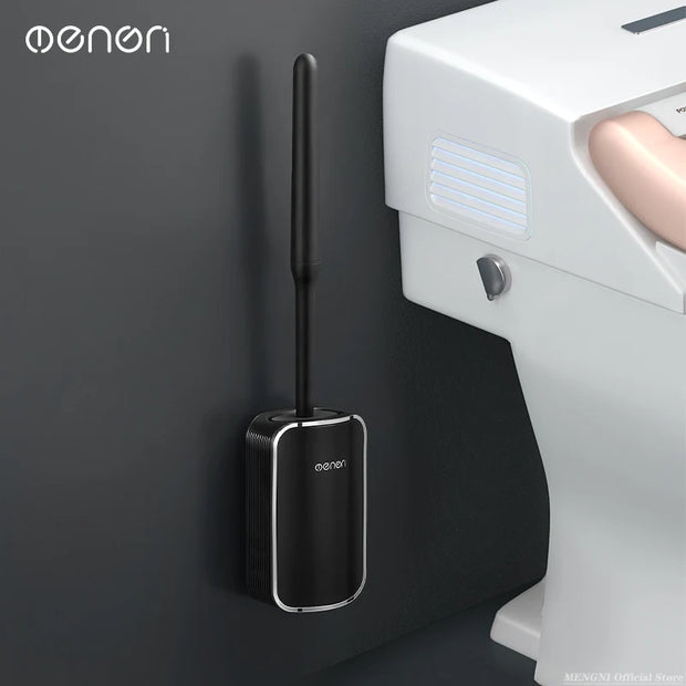 Wall-Mount Quick Drain Toilet Brush Set