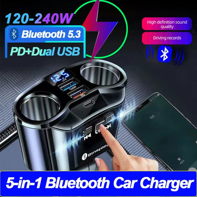 Dual USB car charger front view