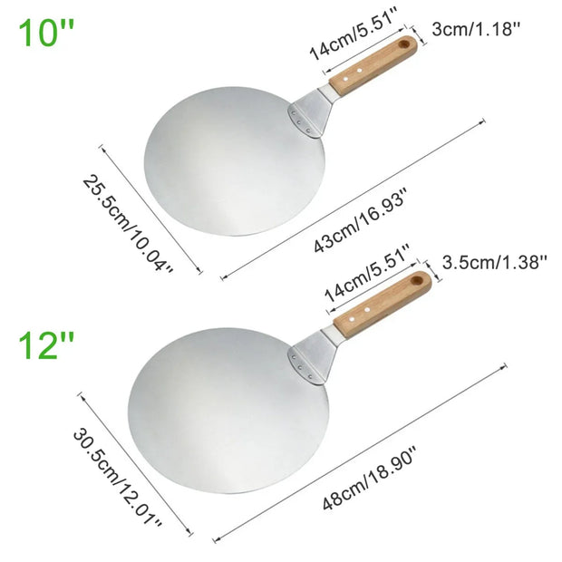 Stainless Steel Pizza Peel with Wood Handle