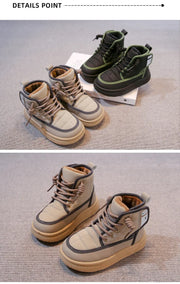 Winter Children Snow Boots 2025 New Kids Ankle Boots Toddler Girls Fashion Non-slip Plush Fur Warm Boys Cold-proof Short Boots