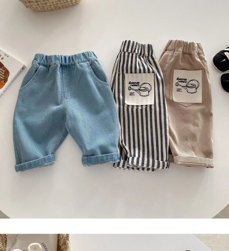 Toddler Boys Denim Pants – Soft Korean Style Casual (Ages 0-5)