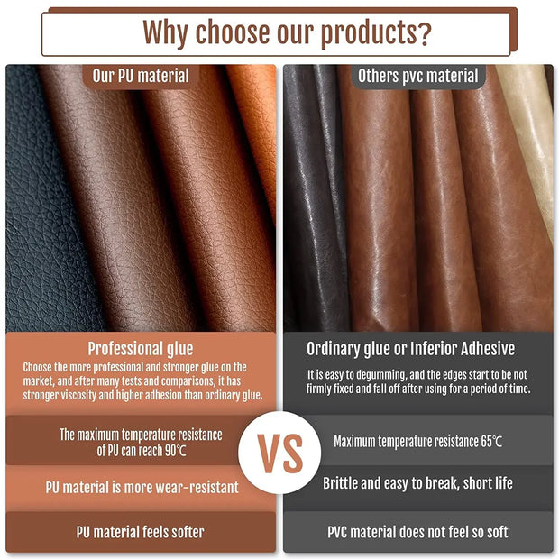 200x137cm Self-adhesive Leather Repair Patch Hole Patch Sticker for Sofa Table Chair Bag Shoes Bed Automotive Interio