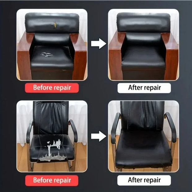Self-adhesive Leather Repair Patch Wear-resistant Litchi Stria Leather Bed Sofa Seat Chair Fix Black Leather Sticker 250X137CM