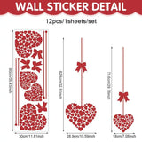 Valentine's Day Heart Stickers, Decorative Glass Window Decals