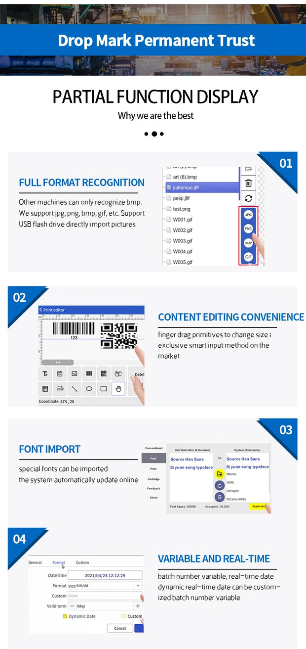 WILLITA 25.4mm Portable Handheld Inkjet Tij Printer Gun For Logo Expiry Date QR Barcode Batch Numbers Label Machine S10