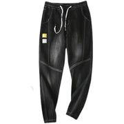 Jeans For Man Clothes Straight Baggy Wide Leg Casual Oversize Pants Vintage Korean Streetwear Tapered Embroidered Trousers