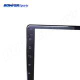 Close-up of 9-inch replacement touch panel side control buttons: power, home, back, volume, MIC and RST