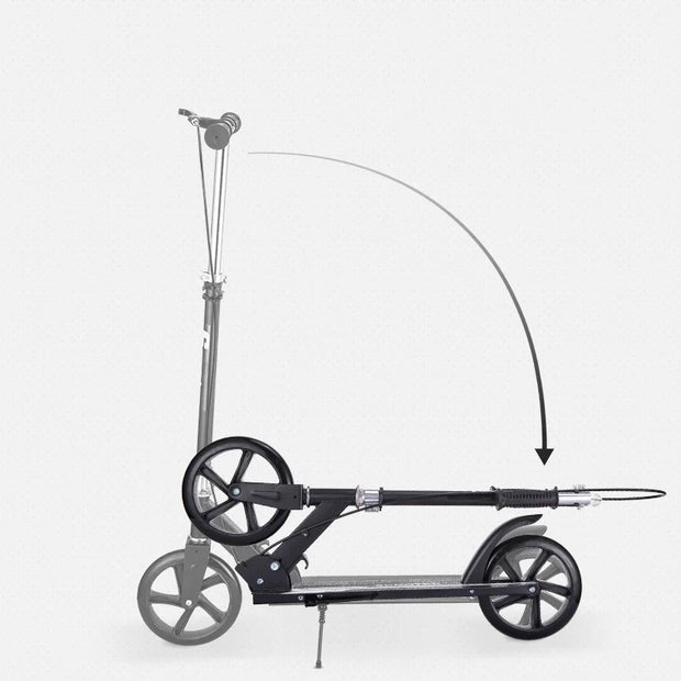 Portable Scooter Adult Scooter Foldable All-Iron Handbrake Scooter