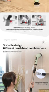 Cordless Electric Spin Scrubber – Multi-Purpose Cleaning Brush for Bathroom, Kitchen & Toilet