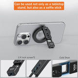 Magnetic Phone Tripod Mount – MagSafe Cold Shoe Mount with 1/4 Screw for iPhone & Android