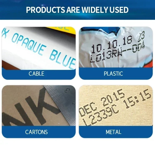 WILLITA 25.4mm Portable Handheld Inkjet Tij Printer Gun For Logo Expiry Date QR Barcode Batch Numbers Label Machine S10