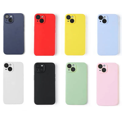 Liquid Silicone Phone Case – Candy Color, Soft Back Cover for iPhone 13/14/15 Series