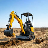 1.5 Ton Mini Excavator – Compact Micro Digger with Custom Colors for Greenhouse & Farm