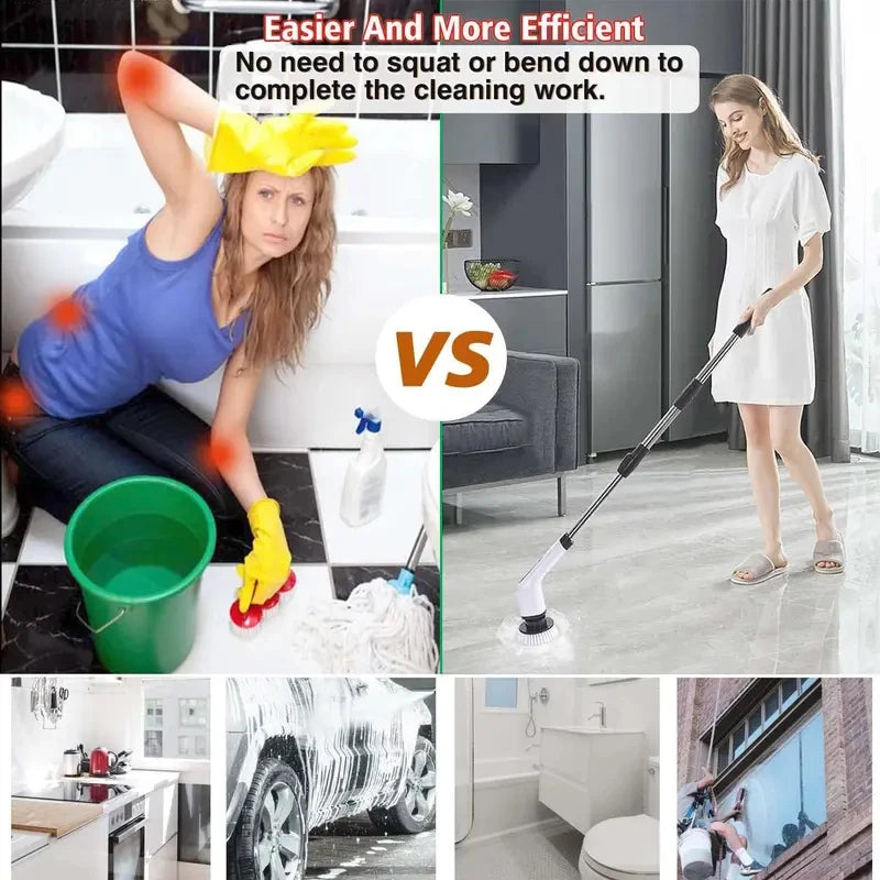 Cordless Electric Spin Scrubber – Multi-Purpose Cleaning Brush for Bathroom, Kitchen & Toilet