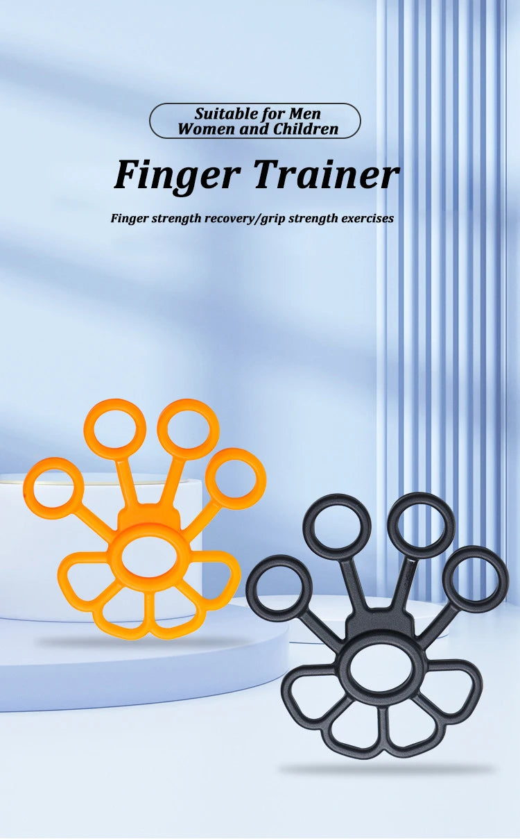 Silicone Finger Exerciser, Hand Grip Strength Trainer for Forearm and Muscle