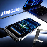 240W Type-C fast charging cable – smartphone with charging cable connected to laptop on blue background