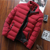 Men's winter jacket with stand collar, windproof casual coat