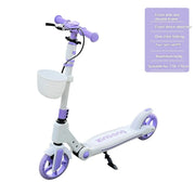 Teenagers and Kids Scooters Adult Two-Wheeled Collapsible City Campus Scooter 12 Scooter