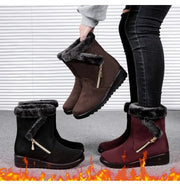 Winter Women Boots Fashion High-top Cotton Shoe Non Slip Wedges Platform Booties Mid-calf Snow Boots Warm Winter Boots for Women