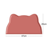 Pink pet feeding mat size chart – non-slip placemat dimensions