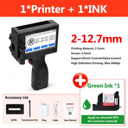 12.7mm Portable Inkjet Printer Handheld TIJ Maker Machine with ink Cartridge Image Picture Serial Number Edit Print