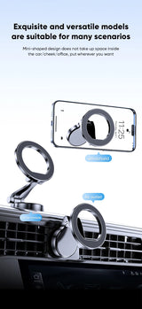 MagSafe Car Phone Holder, 360-Degree Rotating Magnetic Mount for Vehicles