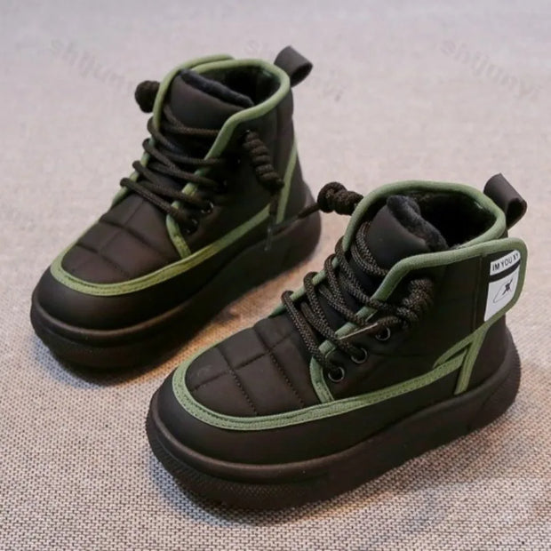 Winter Children Snow Boots 2025 New Kids Ankle Boots Toddler Girls Fashion Non-slip Plush Fur Warm Boys Cold-proof Short Boots