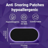 Mouth Tape for Snoring - hypoallergenic gentle mouth tape strip on purple geometric background