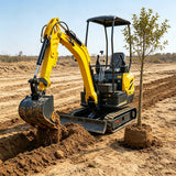 1.5 Ton Mini Excavator – Compact Micro Digger with Custom Colors for Greenhouse & Farm