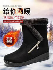 Winter Women Boots Fashion High-top Cotton Shoe Non Slip Wedges Platform Booties Mid-calf Snow Boots Warm Winter Boots for Women