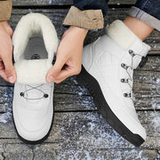 Winter Men Boots Outdoor Men Snow Boots High Top Cotton Boots with Fur Waterproof Non-slip Ankle Boots Lightweight Work Boots