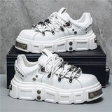 Women's Platform Sneakers – Casual Leather, Summer Sport Style