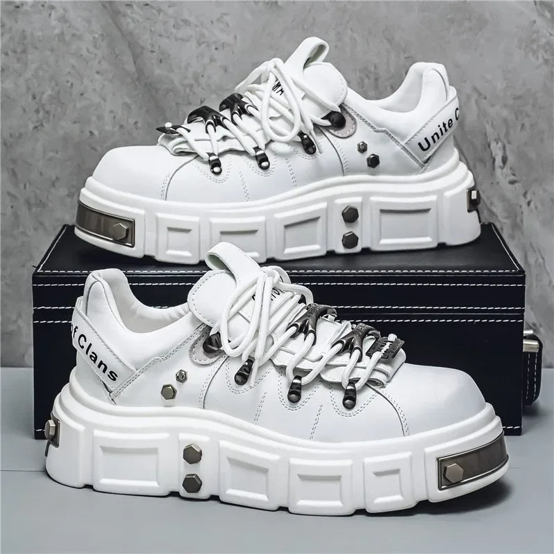 Women's Platform Sneakers – Casual Leather, Summer Sport Style