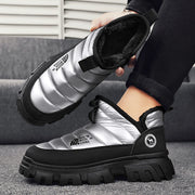 Winter Snow Boots, Men's Insulated Warm Cotton Boots, Anti-slip and Wear-resistant Hiking Shoes, Casual Outdoor Boots