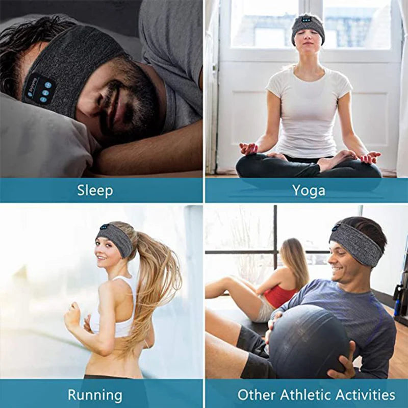 Bluetooth Sleep Headband – Wireless Music Headscarf with Built-in Speakers