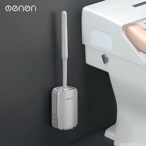 Wall-Mount Quick Drain Toilet Brush Set
