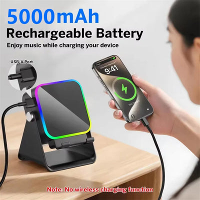 Phone Stand with Bluetooth Speaker – Magnetic Induction Wireless