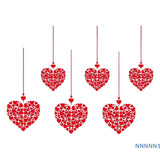 Valentine's Day Heart Stickers, Decorative Glass Window Decals